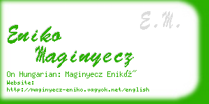 eniko maginyecz business card